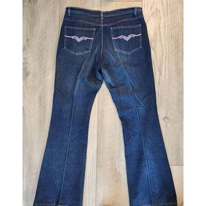 Vintage 90's Lazer Flared Dark Blue Jeans Size 13 Retro Hippy